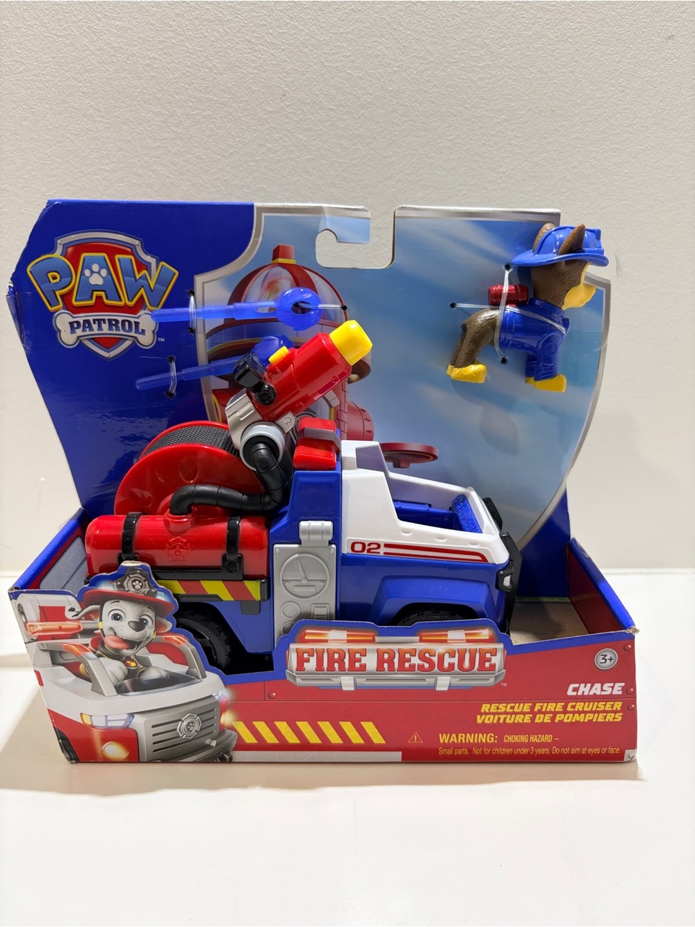PAW Patrol Fire Rescue Chase Fire Cruiser Vehicle w/ Figure NWT